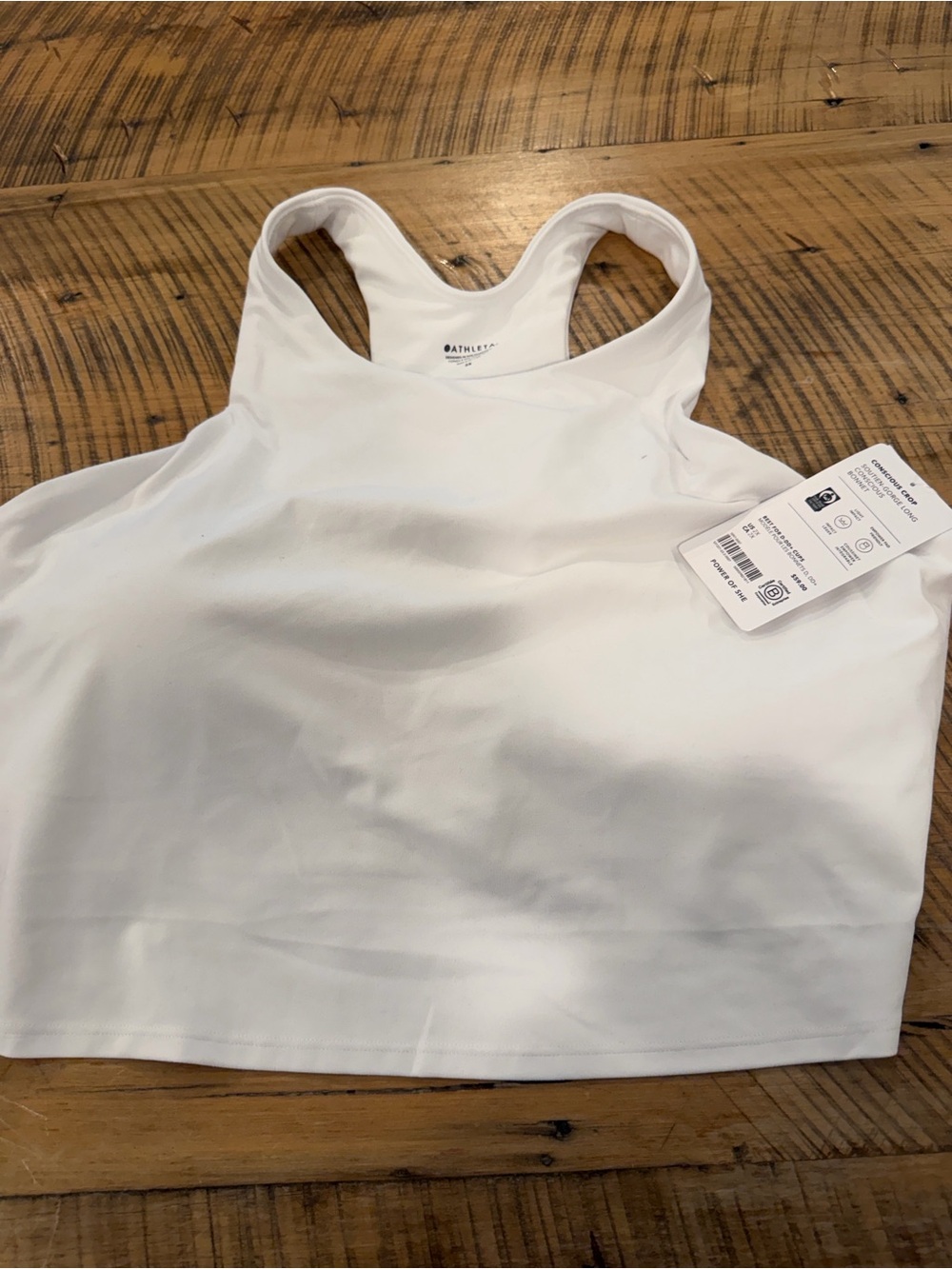 Athleta White Conscious Crop for D,DD, +